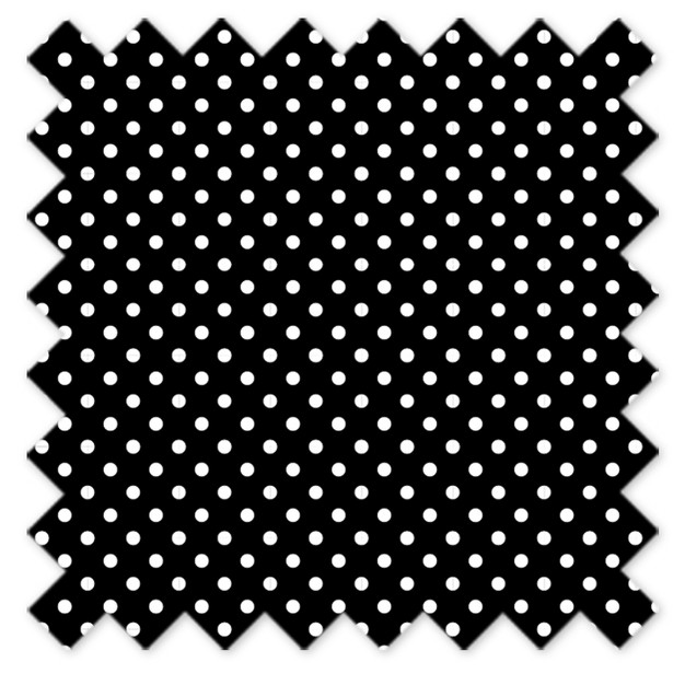 Bacati Pin Dots White black Cotton Printed Single Window Curtain Panel