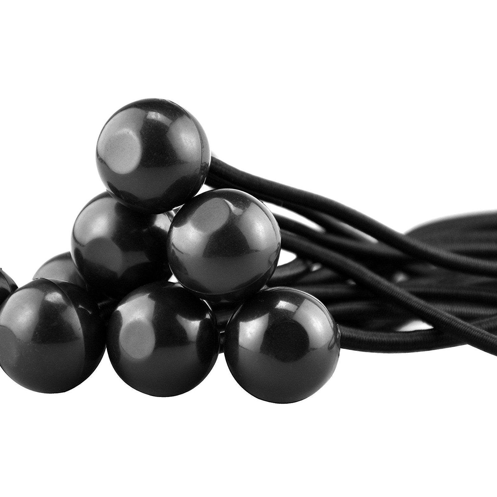 ASR Outdoor 100 Pack Black Stretch Cord with Black Ball 6 Inch Length