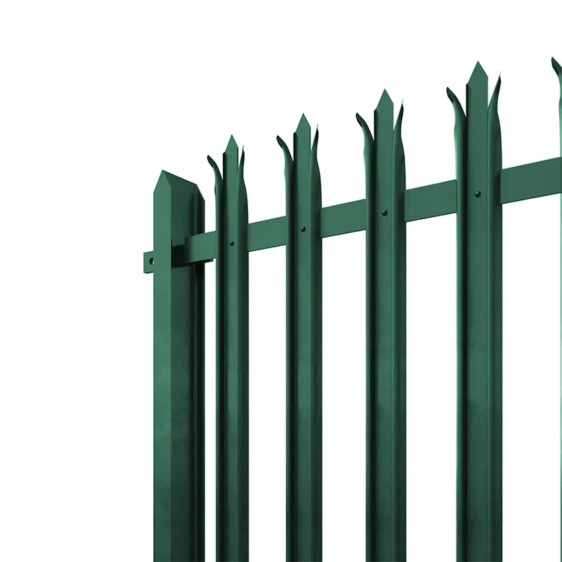 High quality china supply 2.4m(8ft) w profile palisade fence green powder coated euro fence