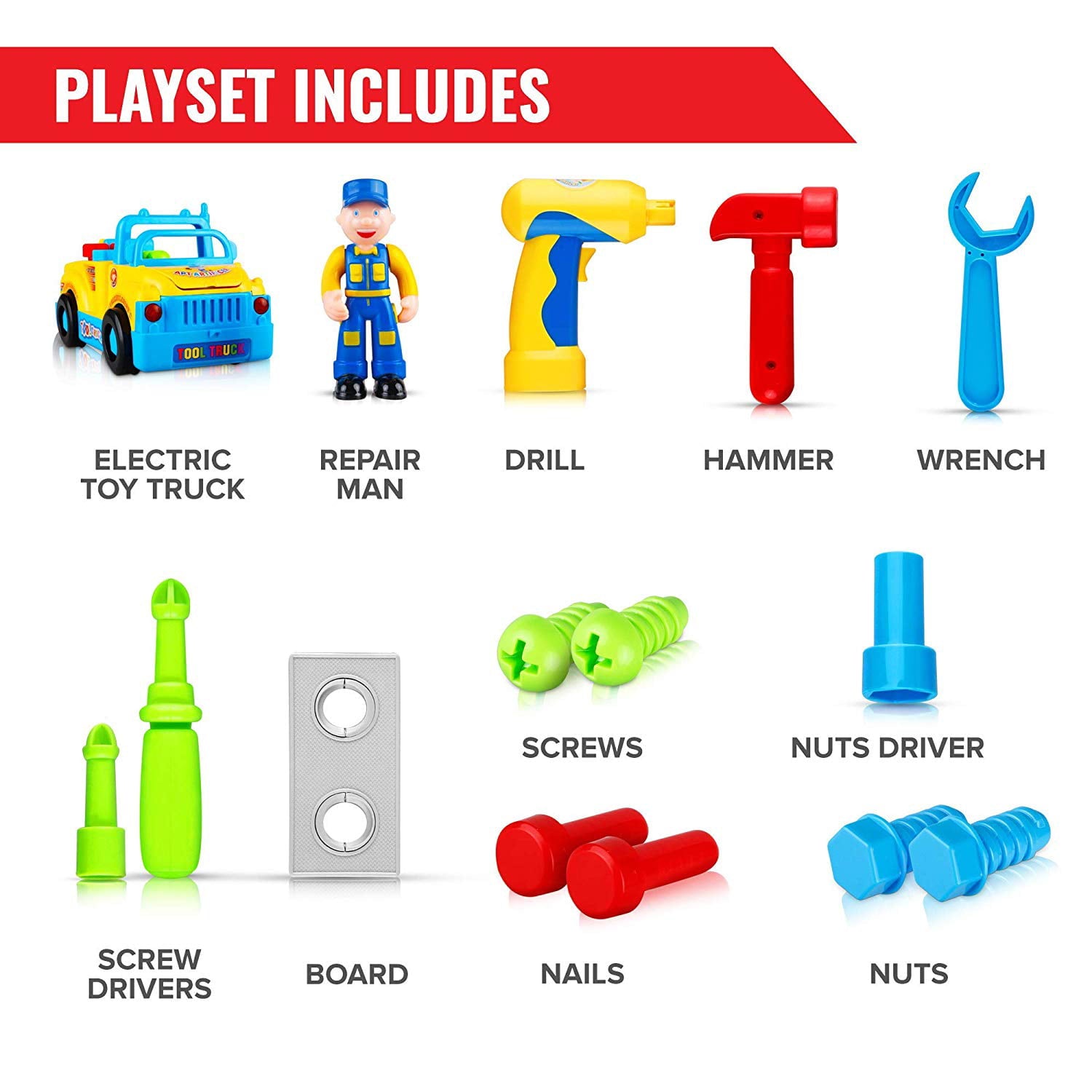 CifToys Take Apart Truck Learning Toys for 3 Year Old Boys Vehicle Playset Ages 3 and up