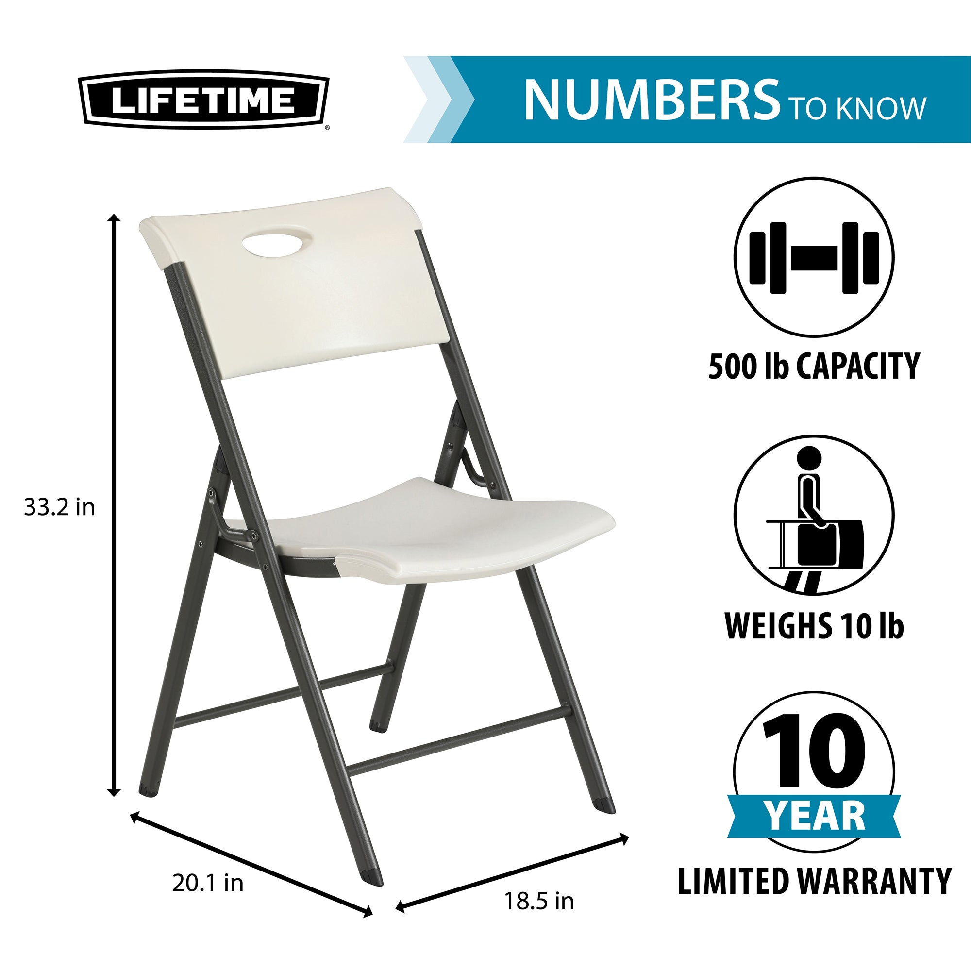 Lifetime Folding Chair - 4 Pk (Commercial), 480625