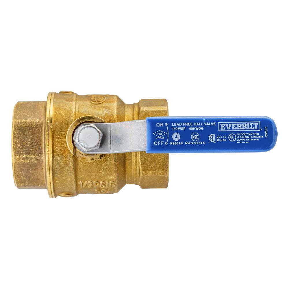 Everbilt 1-14 in. Brass FIP X FIP Ball Valve 107-406EB