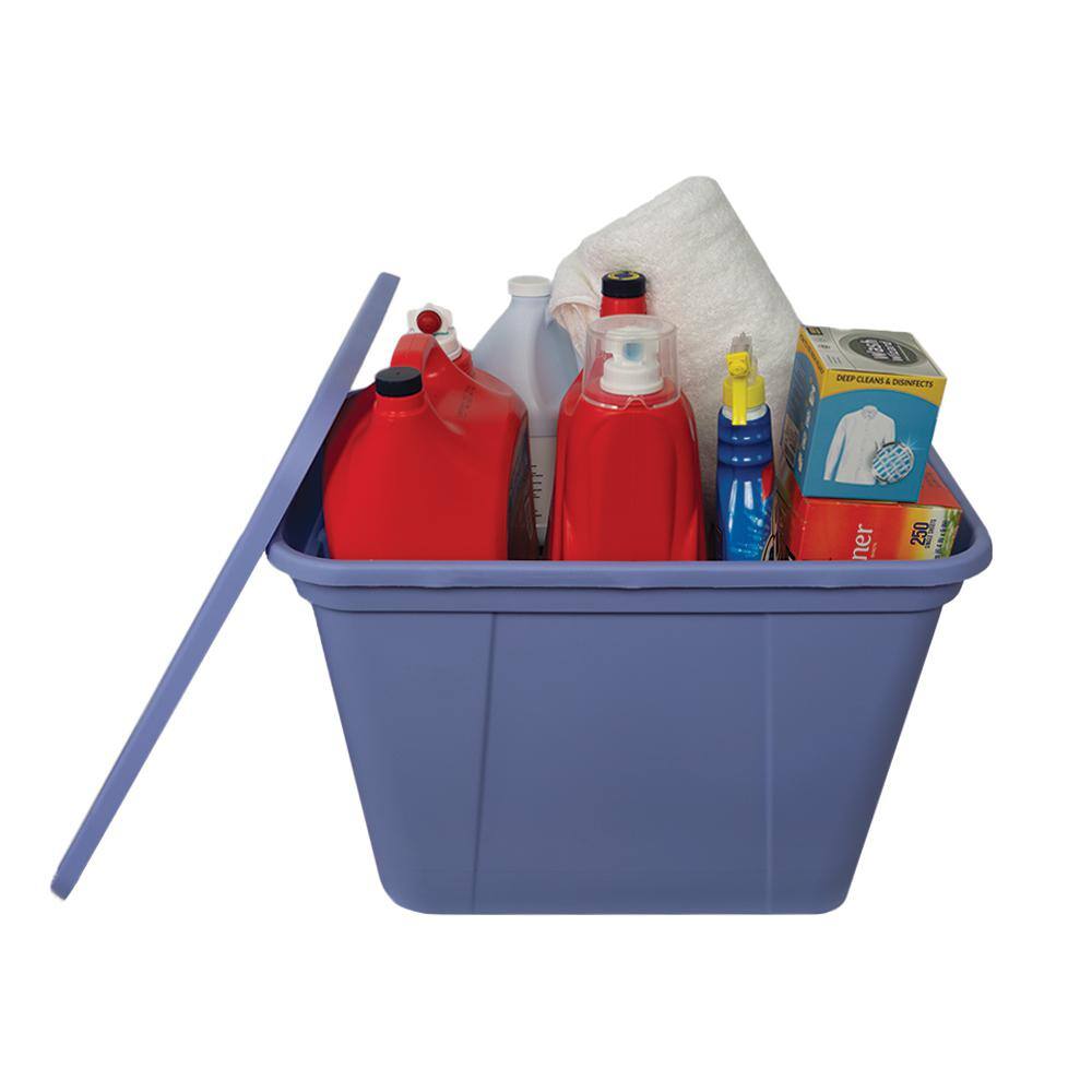 HDX 20 Gal. Storage Tote in Bluebell 2120-4420508