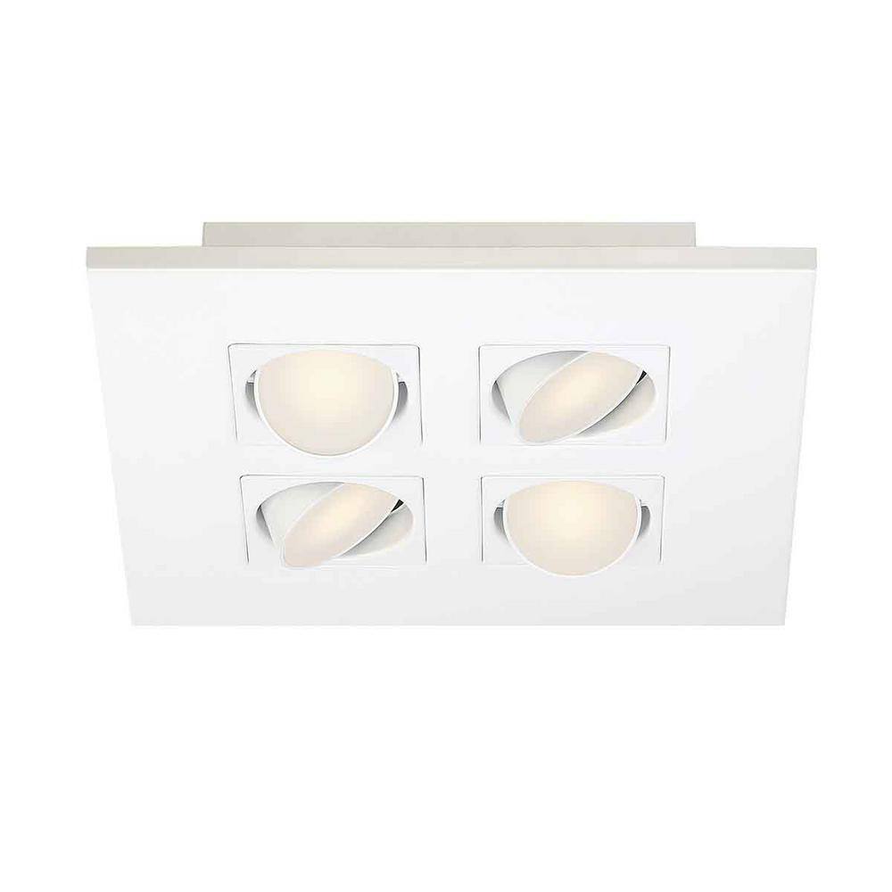 Hampton Bay Galway 9.2-Watt White Integrated LED Flush Mount 27992-HBU