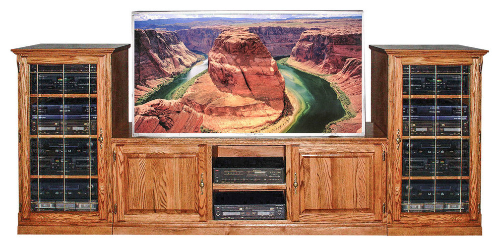 Traditional TV Stand and Audio Towers   Traditional   Entertainment Centers And Tv Stands   by Oak Arizona  Houzz