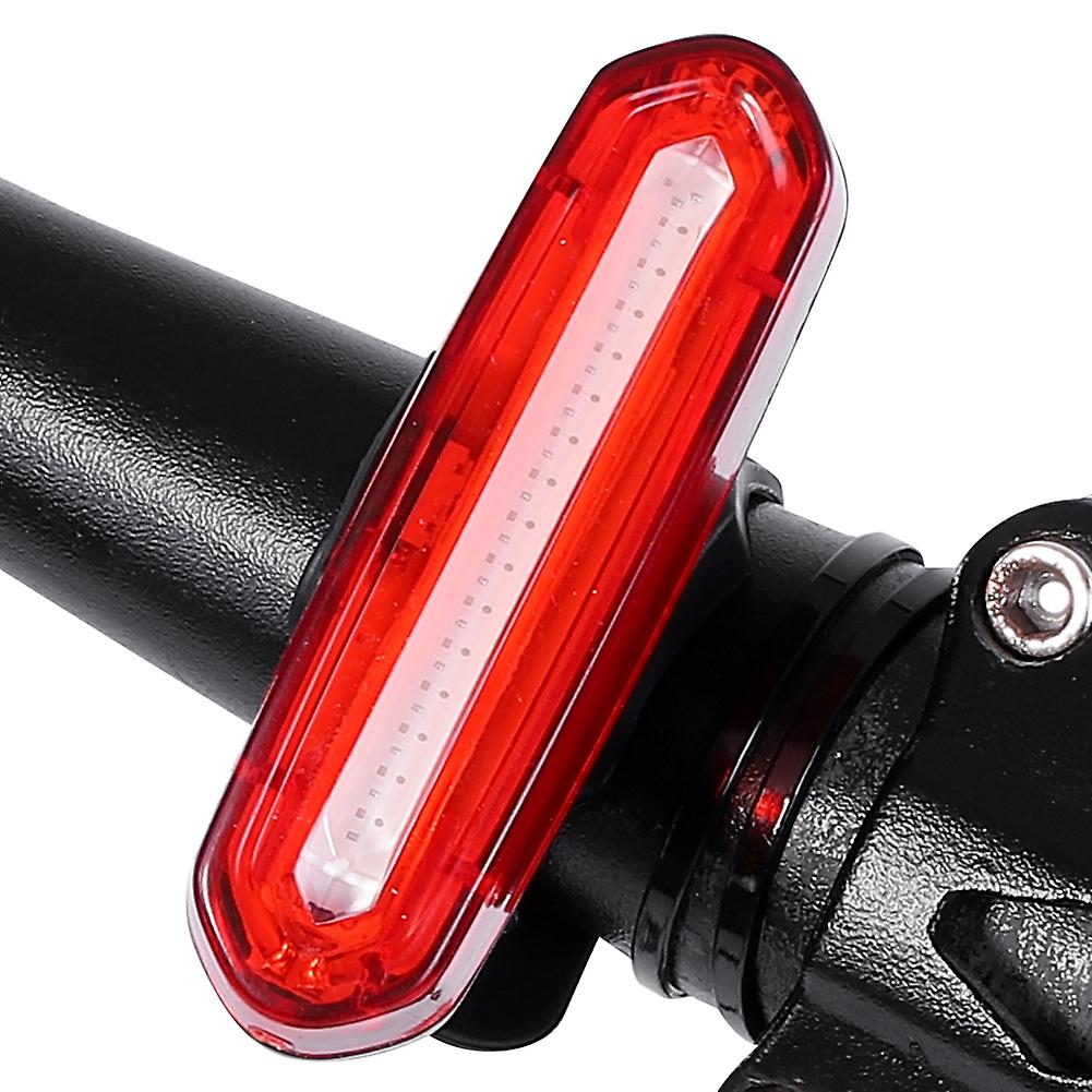 Outdoor Cob Bike Rear Saddle Lamp Tail Safety Warning Light Night Riding Accessory Redandblue