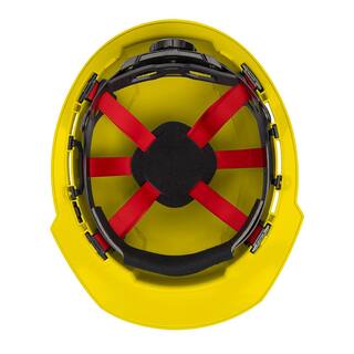 MW BOLT Yellow Type 1 Class C Front Brim Vented Hard Hat with 6-Point Ratcheting Suspension 48-73-1222