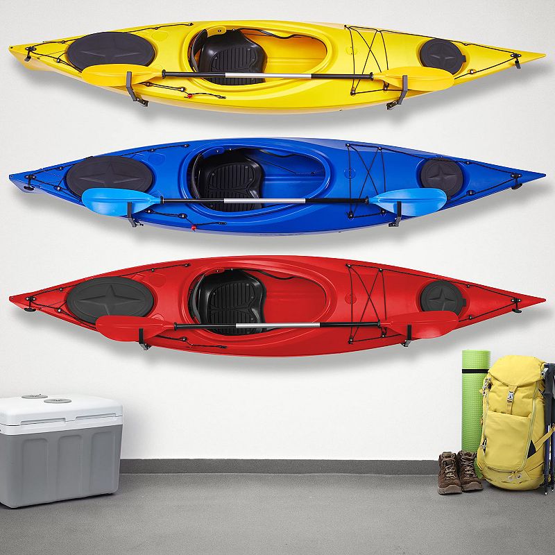 RaxGo Kayak Wall Hanger， Heavy Duty Wall Mounted Kayak Storage Rack -  3 Sets