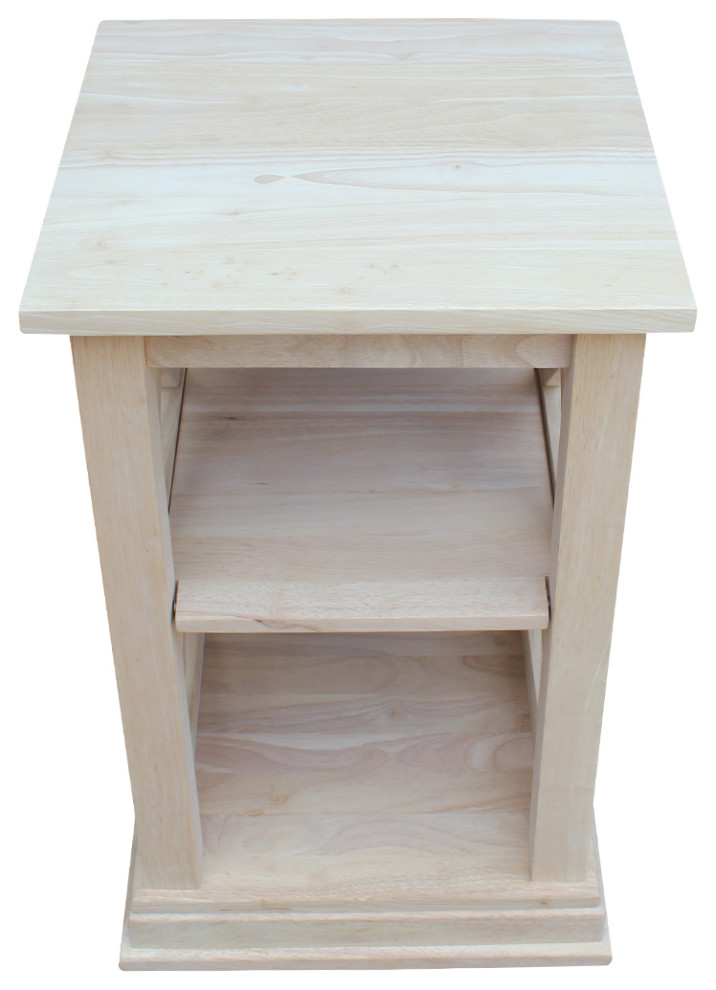 Hampton Accent Table With Shelves   Traditional   Side Tables And End Tables   by International Concepts  Houzz