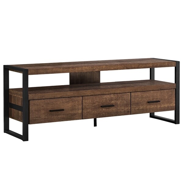 Tv Stand， 60 Inch， Console， Media Entertainment Center， Storage Drawers， Living Room， Bedroom， Metal， Laminate