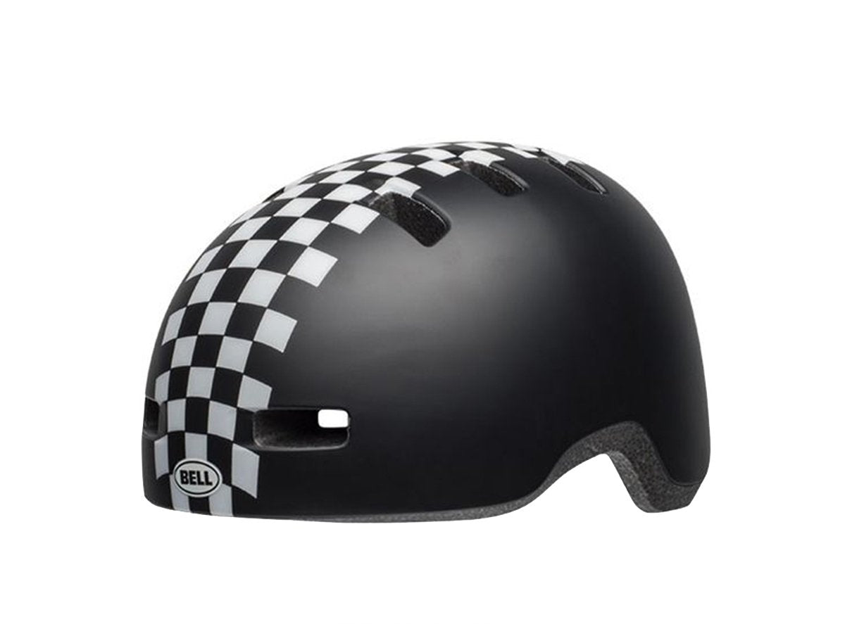 Bell Lil Ripper Child Helmet - Matt Black-White Checkers