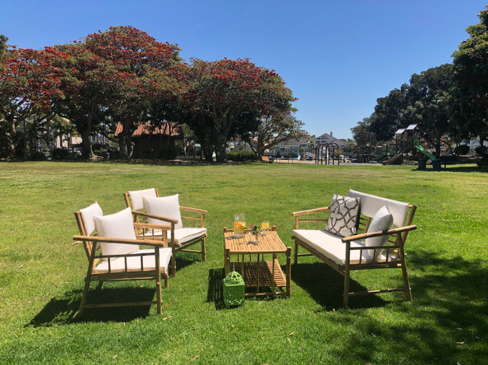 Bamboo Sofa Set With 1 Love Seat  2 Chairs  and 1 Table   Living Room Furniture Sets   by Zero Emission World  Houzz