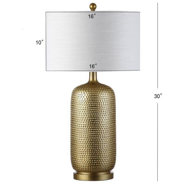 Sophia Resin Table Lamp includes Led Light Bulb Gold Jonathan Y