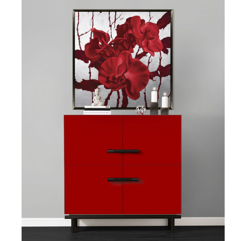 State St. Accent Cabinet   Saffron Red/Black   Contemporary   Accent Chests And Cabinets   by Michael Amini  Houzz