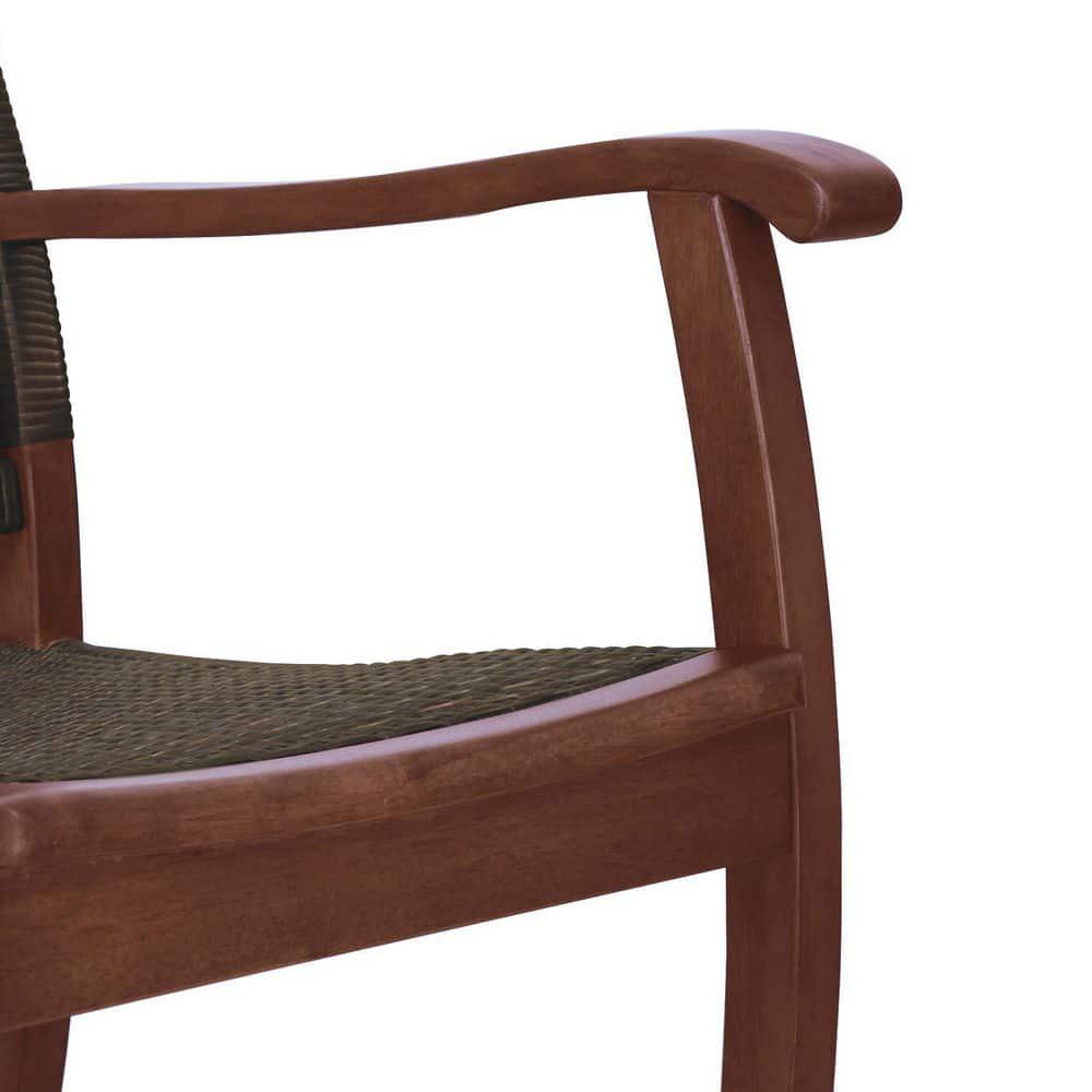 Cambridge Casual Clayton Natural Brown Wood Outdoor Rocking Chair