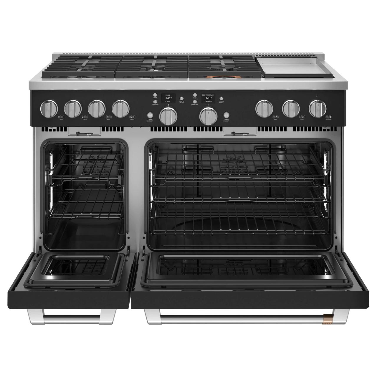 Caf¨¦ 48-inch Freestanding Dual-Fuel Range with 6 Burners and Griddle C2Y486P3TD1