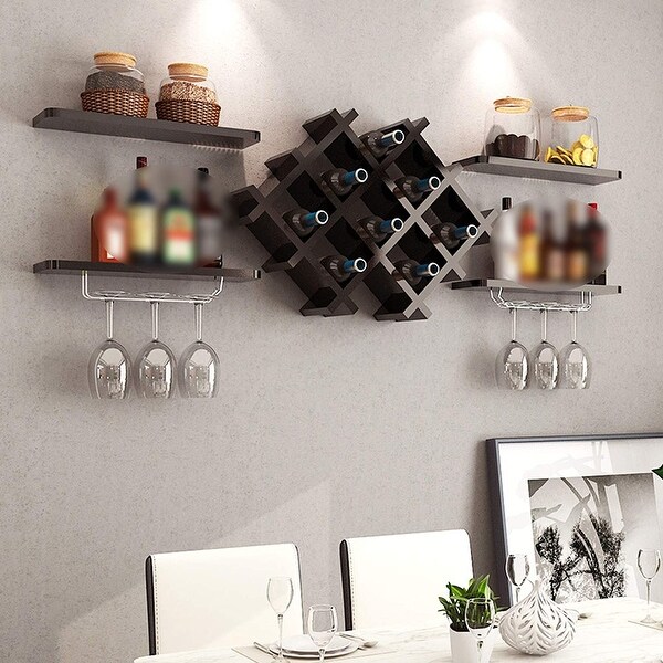 Wine Holder Rack Wall Mounted Wine Bottle Display Rack