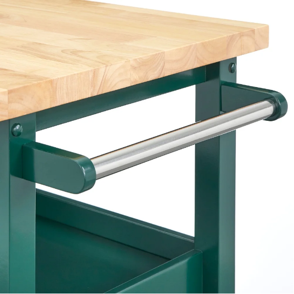 angelo:HOME Kitchen Island/Cart - Boston (Green)