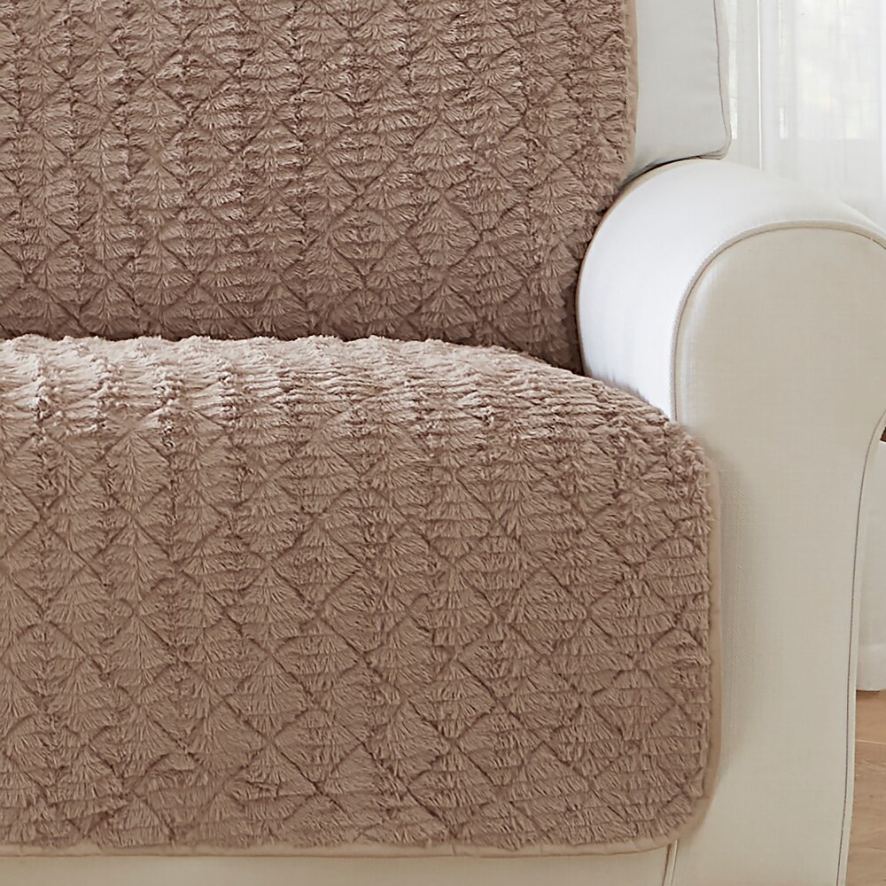 SureFit Alex Quilted Fur Furniture Protector   68x75