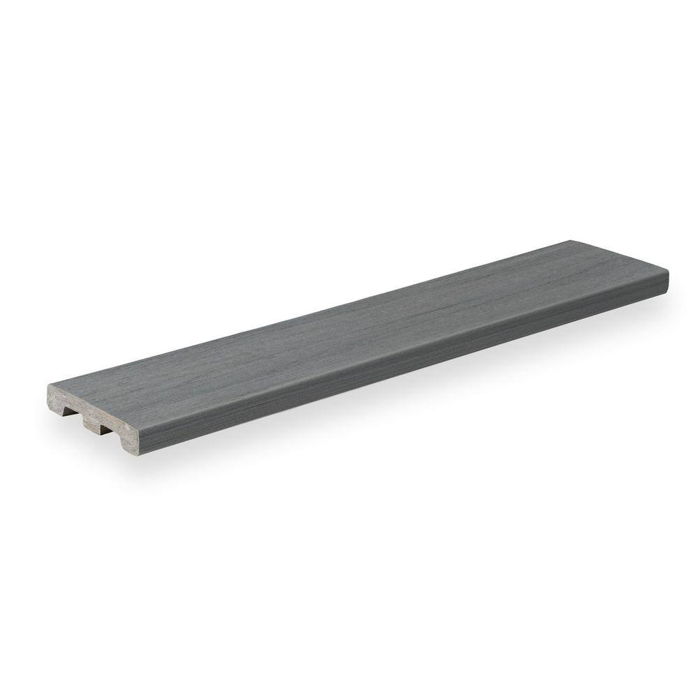 TimberTech Composite Prime+ 54 in. x 6 in. x 8 ft. Square Sea Salt Gray Composite Deck Board (Actual: 0.94 in. x 5.36 in. x 8 ft.) ES5408ST