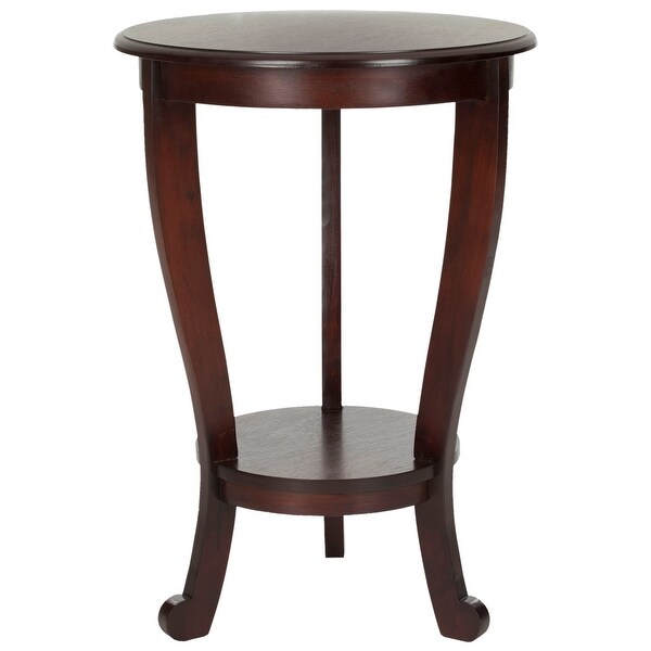 SAFAVIEH Cape Cod Dark Cherry Pedestal Side Table