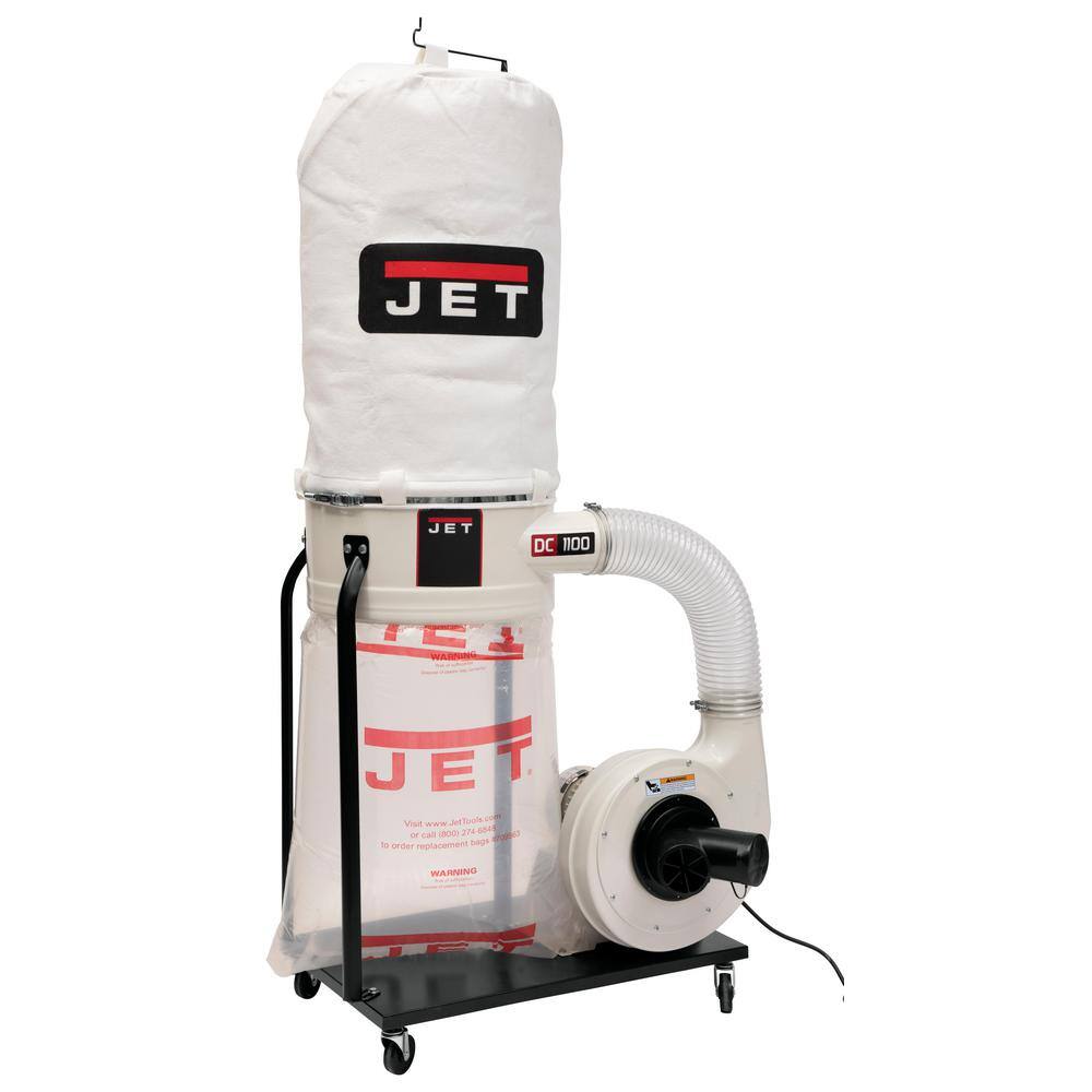 Jet 1.5 HP 1100 CFM 4 or 6 in. Dust Collector with Vortex Cone and 5-Micron Bag Filter Kit 115230-Volt DC-1100VX-5M 708658K