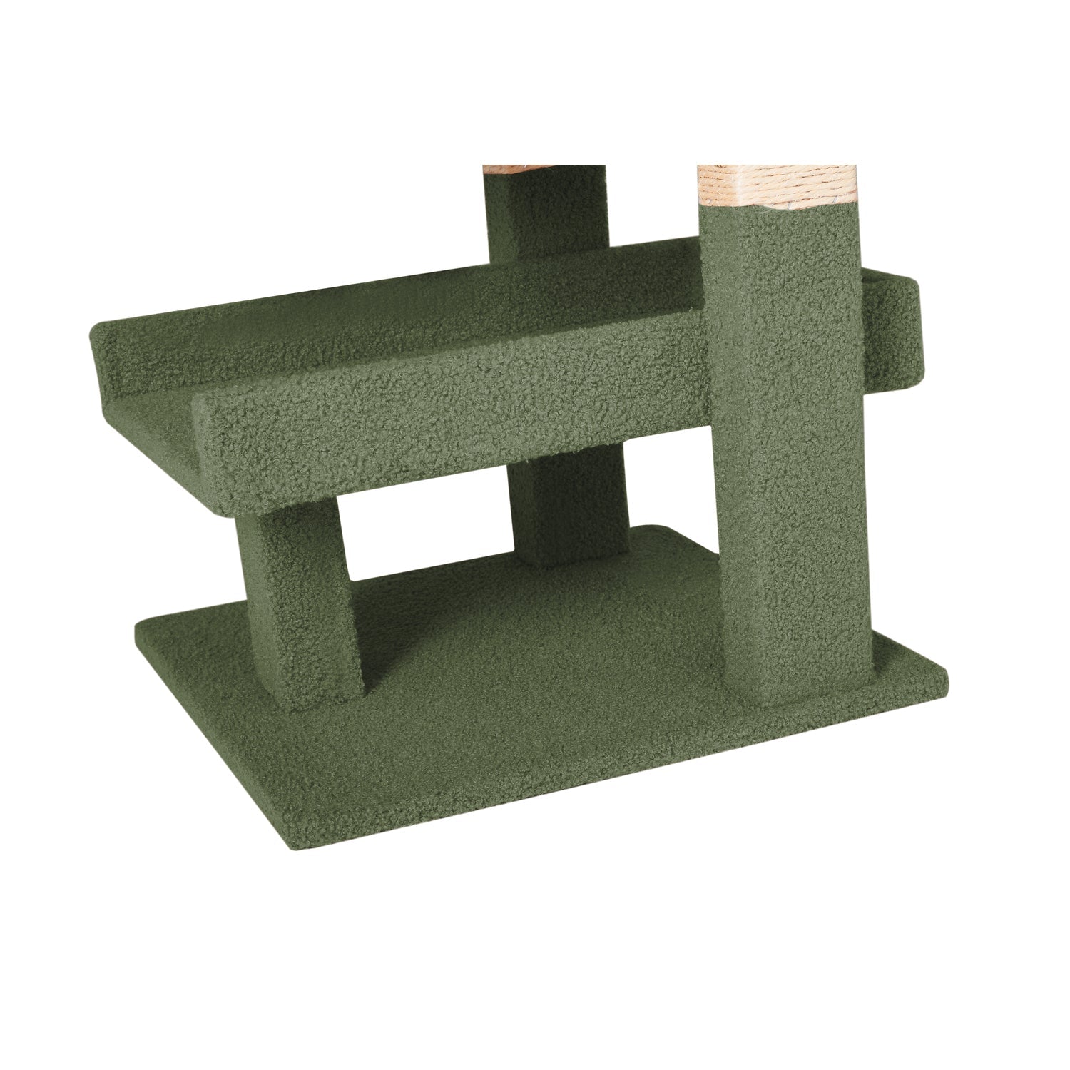 Naomi Home Cat Tree for Indoor Cats, Multi-level Cat Furniture with Condo Kitten Tower Kitty Stand Play House-Color: Green