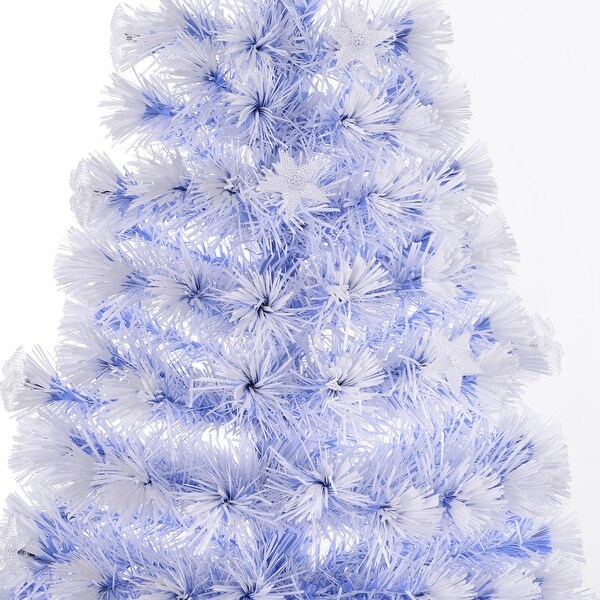 Compact 5' PreLit Christmas Tree with MultiColor Fiber Optic Lights