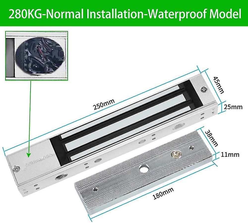 12v Waterproof Electric Magnetic Electromagnetic Door Lock 280kg 600lbs