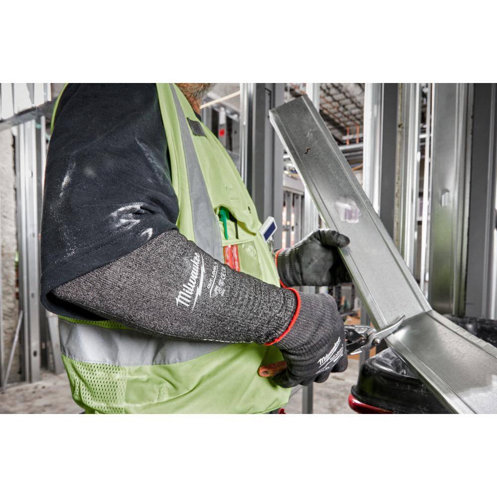 MW 16 in. Black 4-Way Stretch Cut 5 Resistant Protective Arm Sleeves 48-73-9050