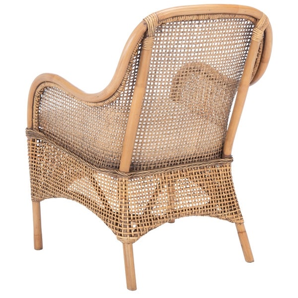 SAFAVIEH Charlie Coastal Rattan Accent Chair with Cushion - 23.4