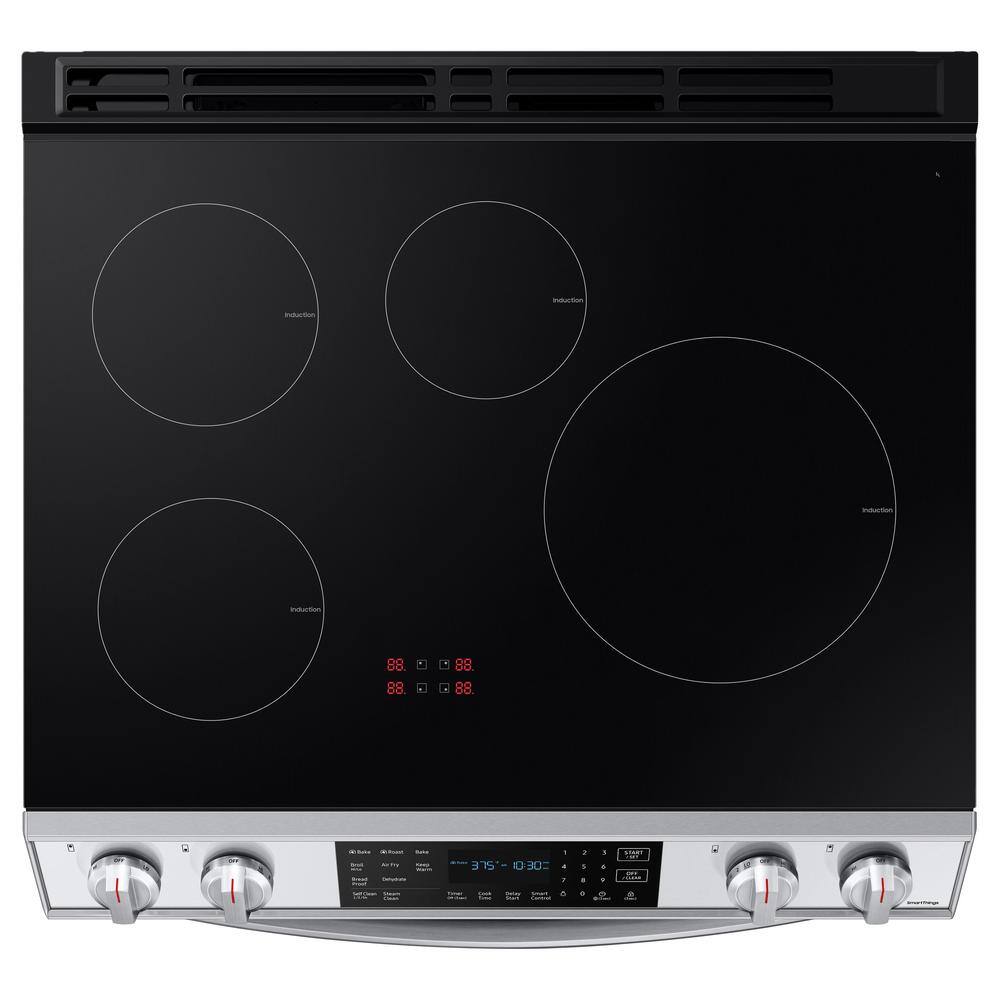  30 in. 6.3 cu. ft. Slide-In Induction Range with Air Fry Convection Oven in Fingerprint Resistant Stainless Steel NE63B8611SS