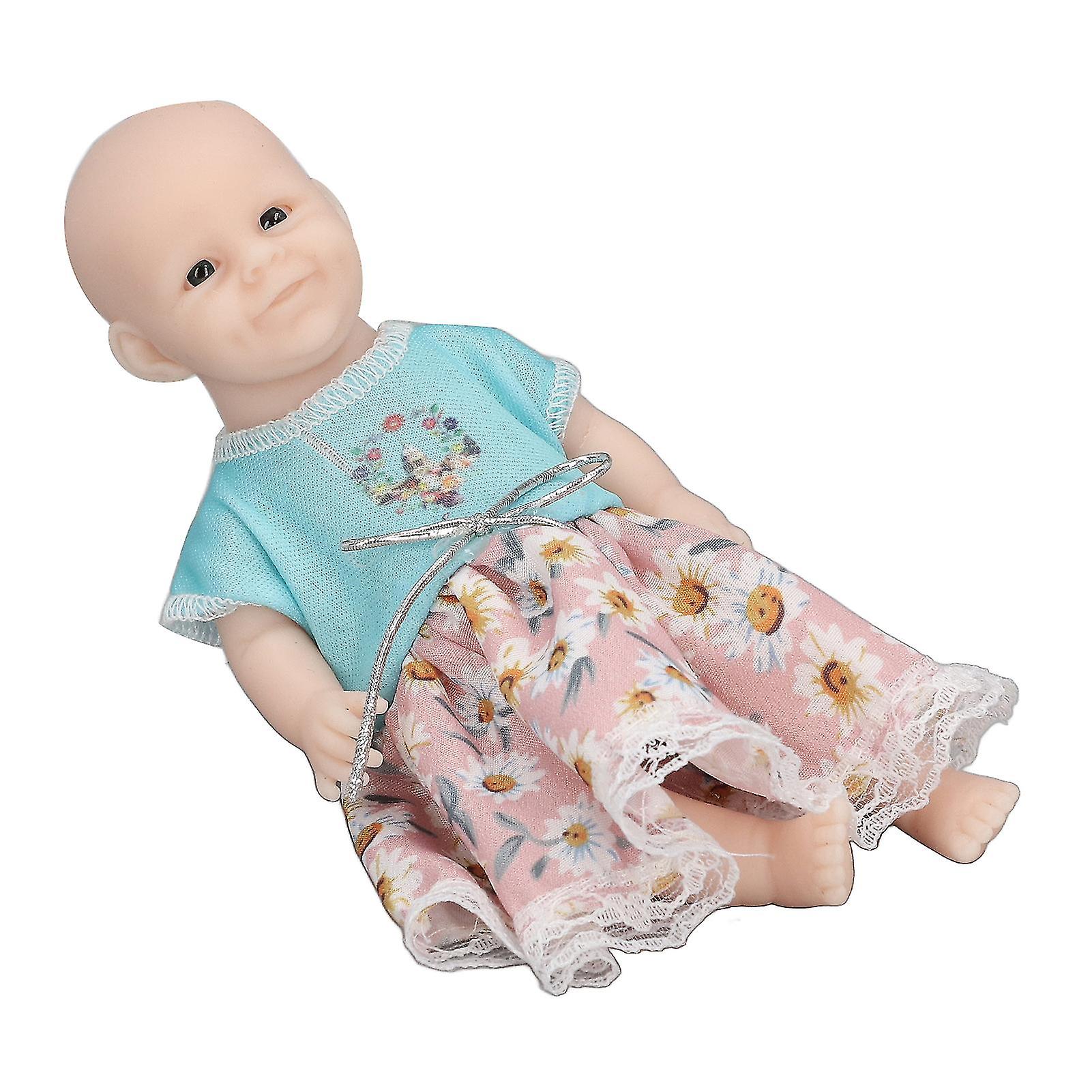 Baby Doll Full Silicone 6in Lifelike Reborn Newborn Soft Toy for Above 3 Years Old