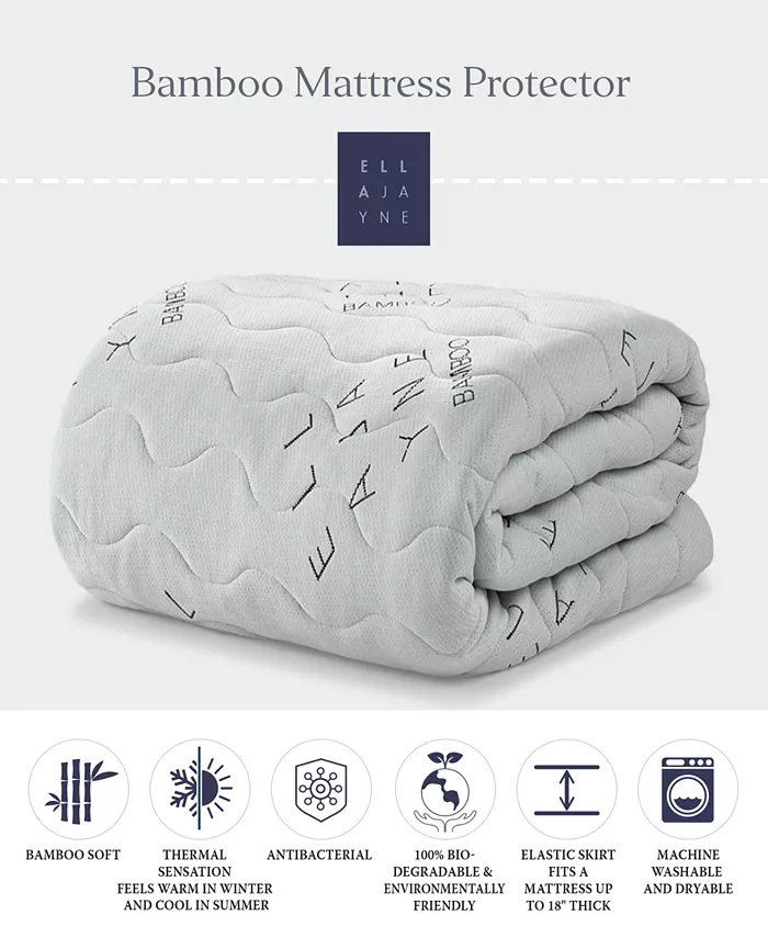 Ella Jayne Viscose From Bamboo Mattress Protector， Twin