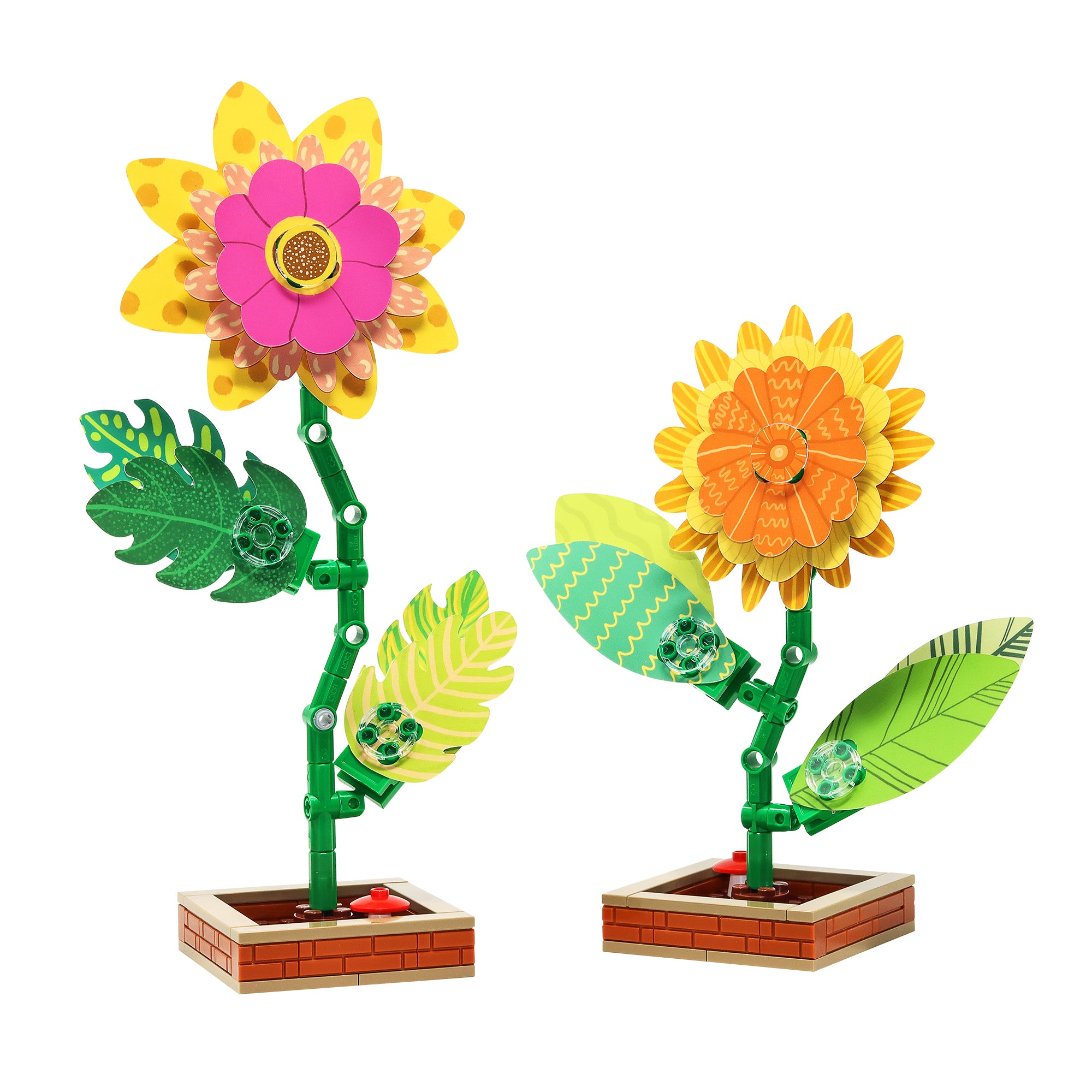 CaDA®Building Block Flower Series Flower Garden Children's Building Sets Model Toy C71022W (230Pieces)