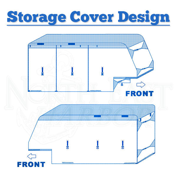 North East Harbor Waterproof Durable 5th Wheel Toy Hauler RV Motorhome Cover Fits Length 26' - 29'