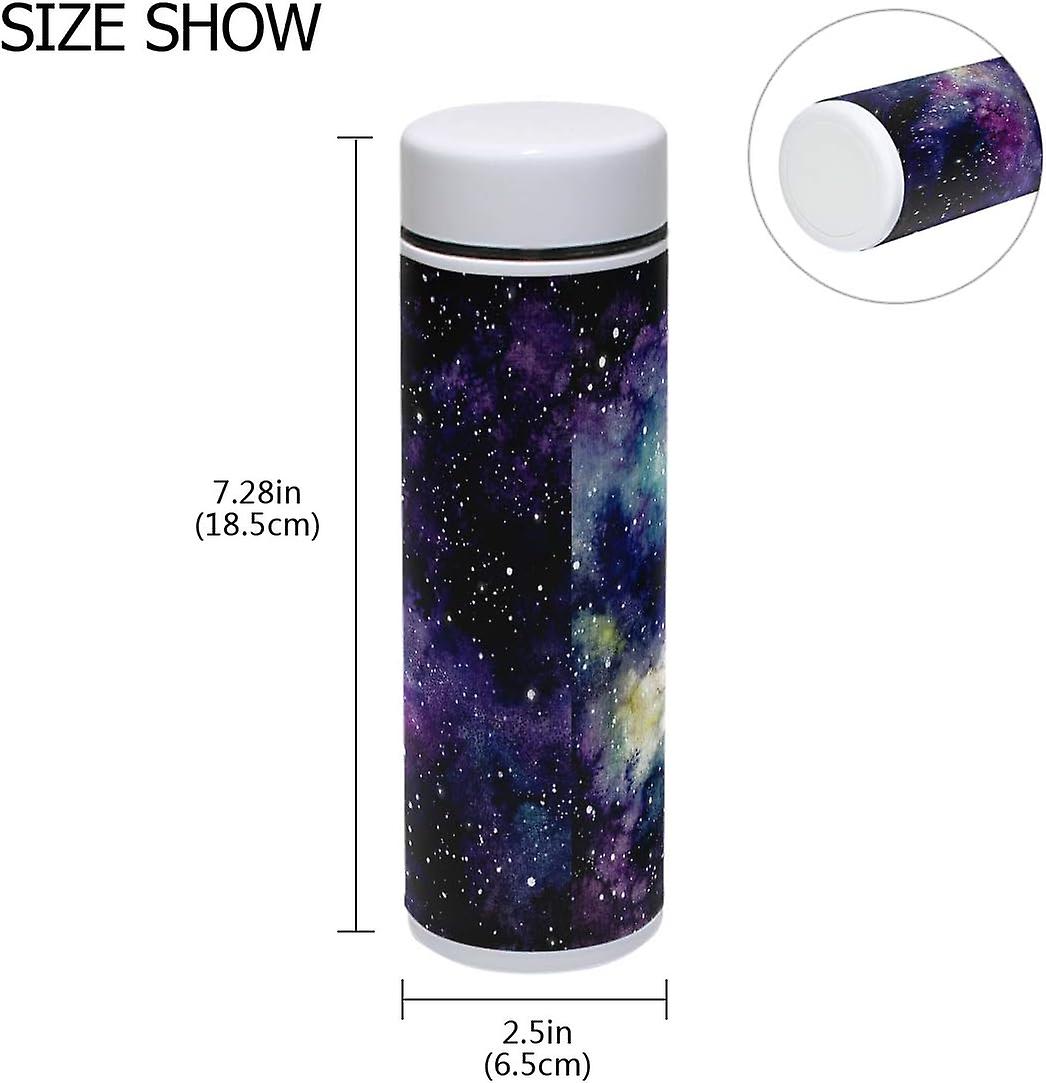 Vacuum Insulated Stainless Steel Water Bottle Starry Sky Nebula And Yellow Shine Thermos Tumblers Portable Hyrdoflask Travel Mug