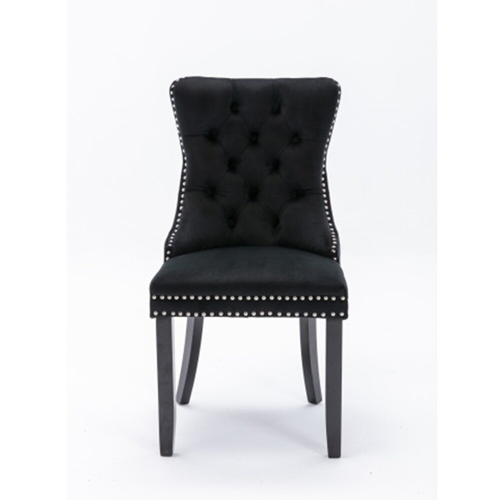 Tufted Solid Wood Velvet Upholstered Dining Chair