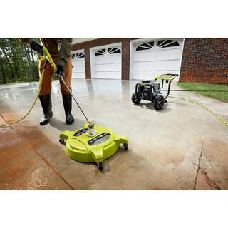 RYOBI 18 in. 4200 PSI Quick Connect Pressure Washer Surface Cleaner for Gas Pressure Washers with Caster Wheels RY31018