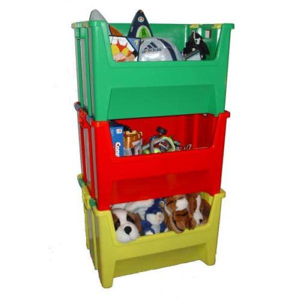 13 Gal. Pack N Stack Storage Bin (3-Pack) 7300KIDS