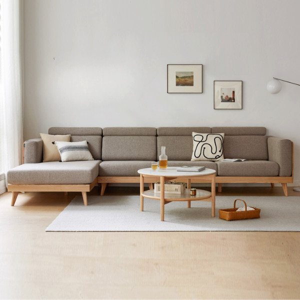 North American OAK Solid Wood  Fabric  Leather Modern Sofa   Midcentury   Sectional Sofas   by GVAwood  Houzz