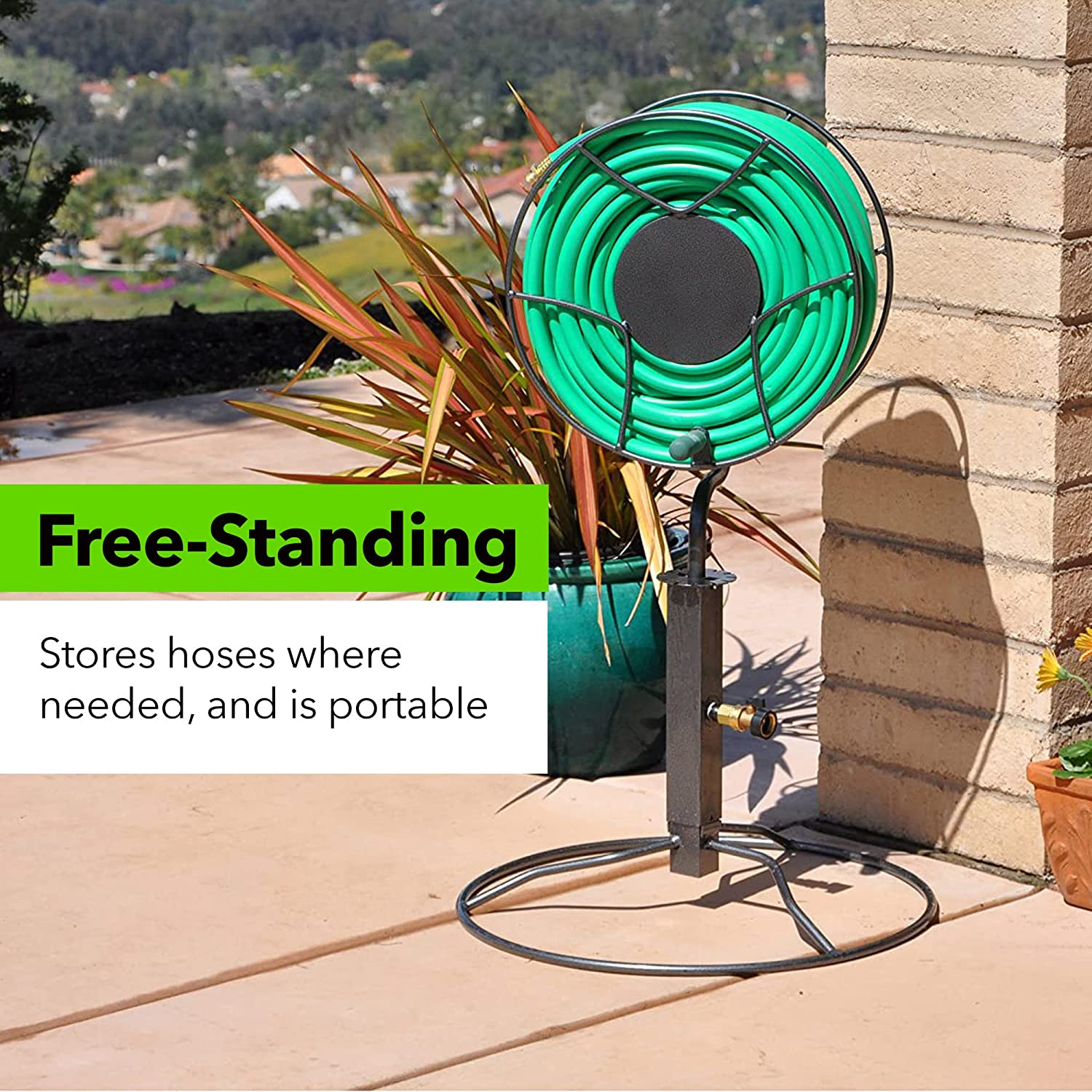 Yard Butler ISR-360 Water Caddy for Yard or Garden Free Standing Swivel Hose Reel