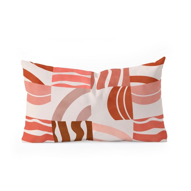 Marta Barragan Camarasa Terracotta Modern Shapes Oblong Throw Pillow Society6