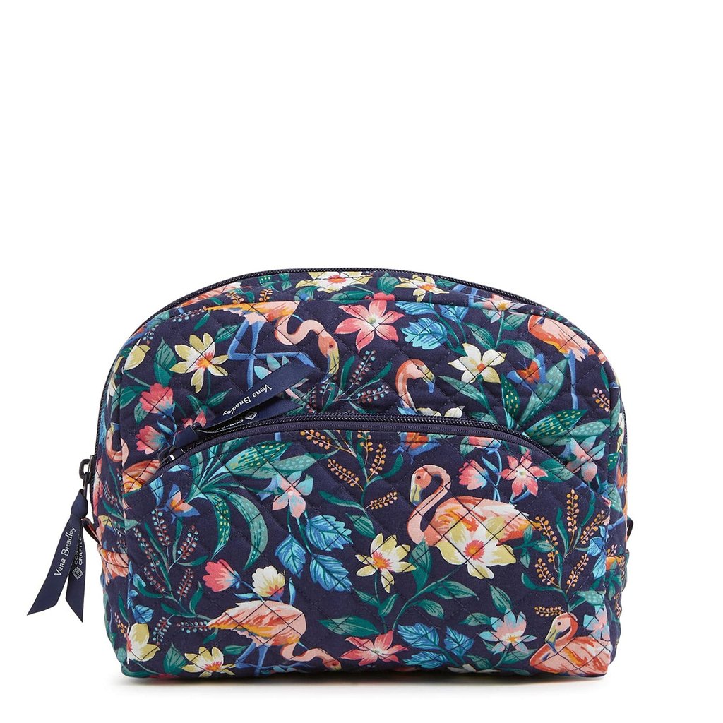 Vera Bradley  Large Cosmetic Bag in Flamingo Garden