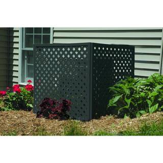 Veranda 4 ft. x 8 ft. Black Garden Vinyl Lattice 189723