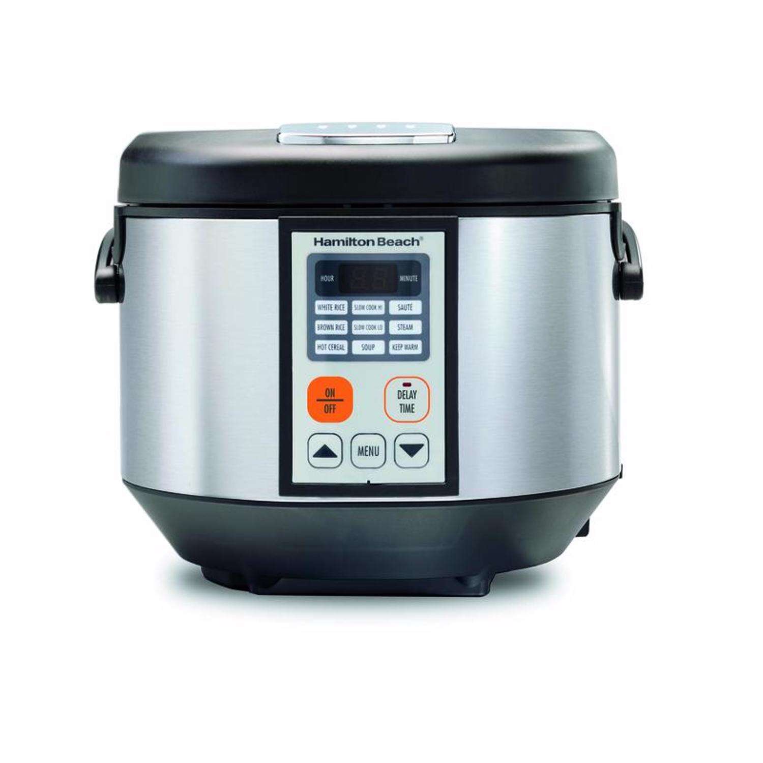 Hamilton Beach 4.5 qt Silver Stainless Steel Programmable Multi-Cooker