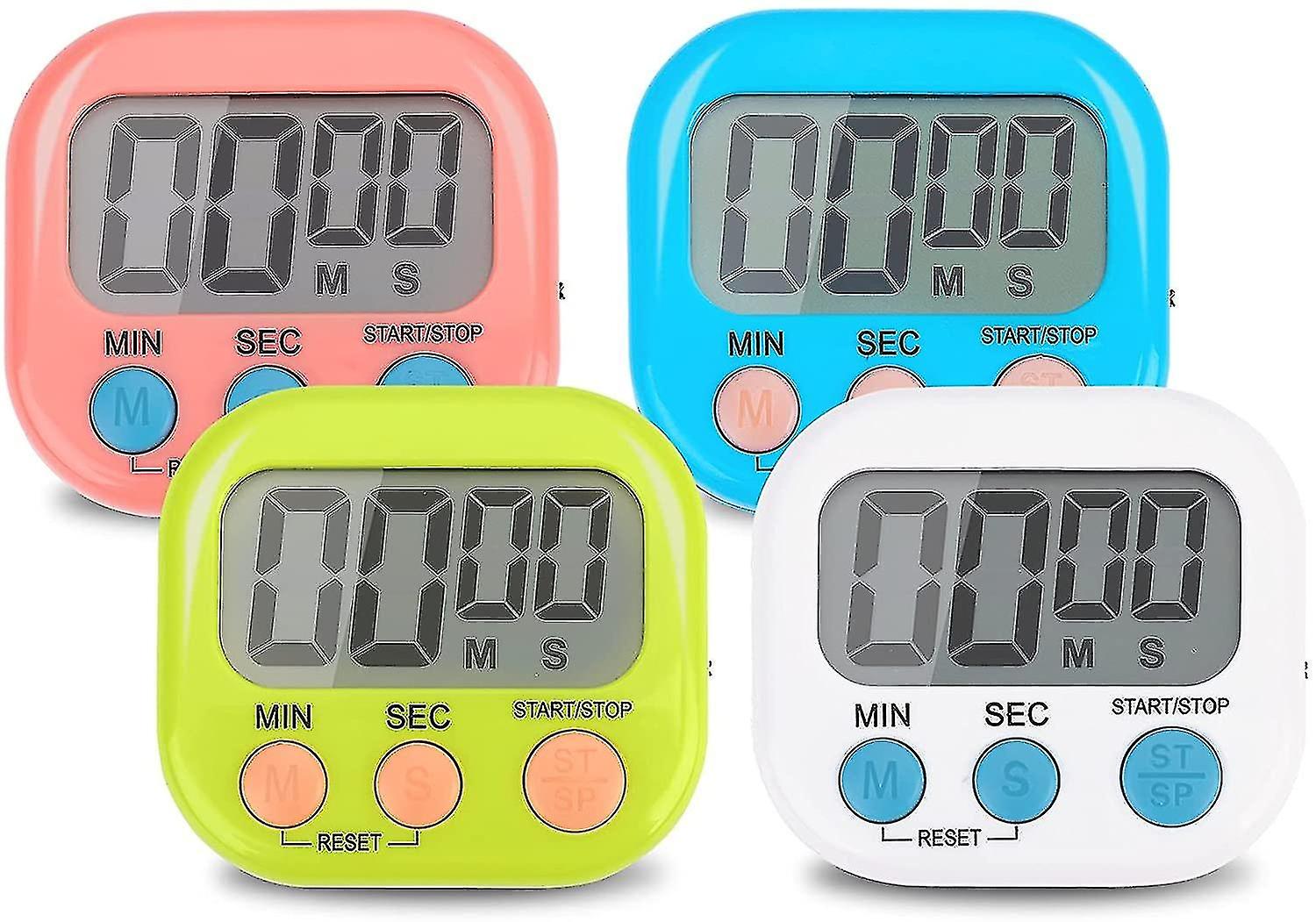 4pcs Multifunction Electronic Timer Kitchen Cooking Timer Learning Management Timer