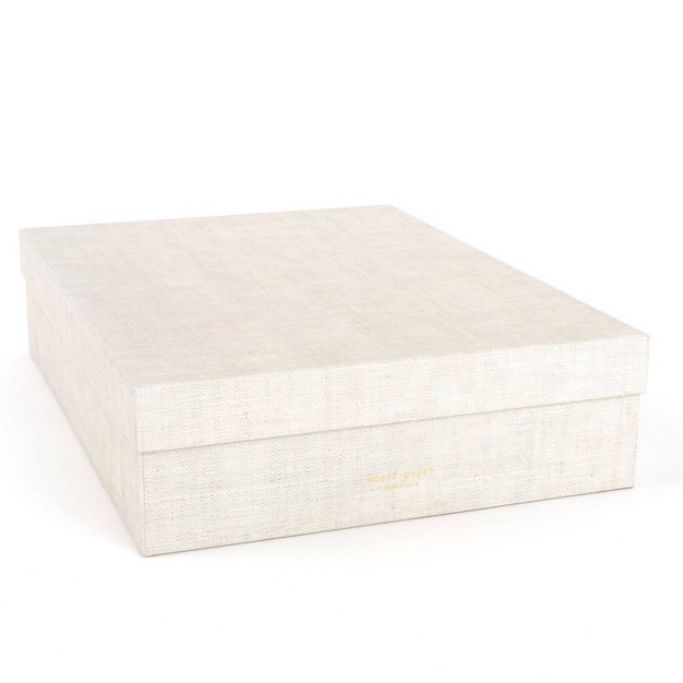 Sugar Paper Essentials Paper File Box Flax