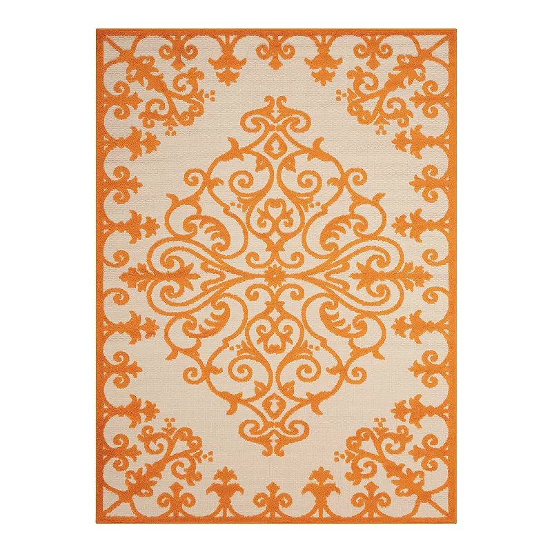 Nourison Aloha Large Medallion Indoor Outdoor Rug