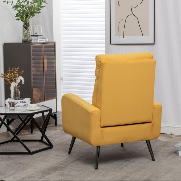 Modern Upholstered Accent Chair with Metal Legs